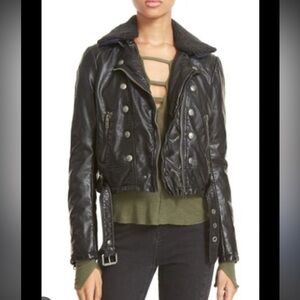 Free People Asheville Faux Leather Biker Jacket